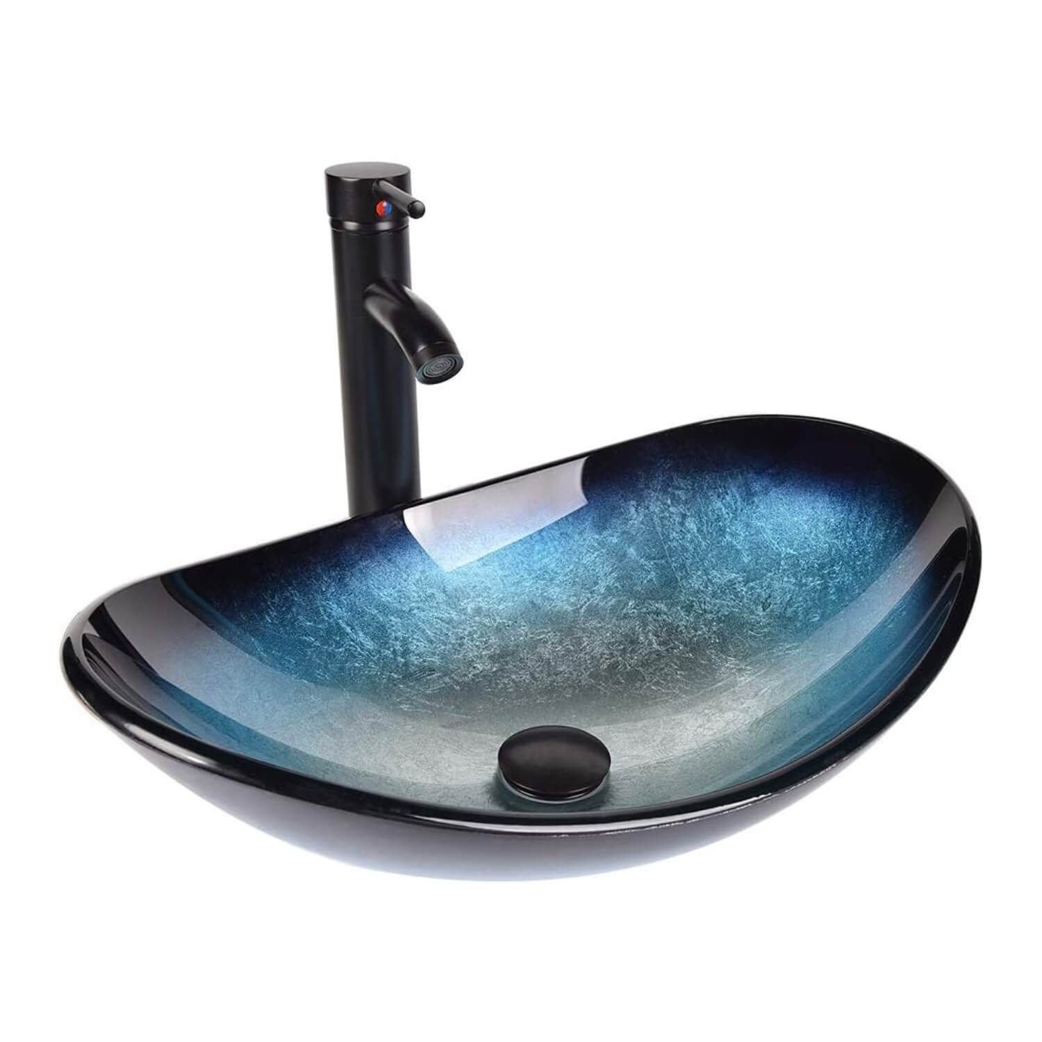 Elecwish blue boat sink