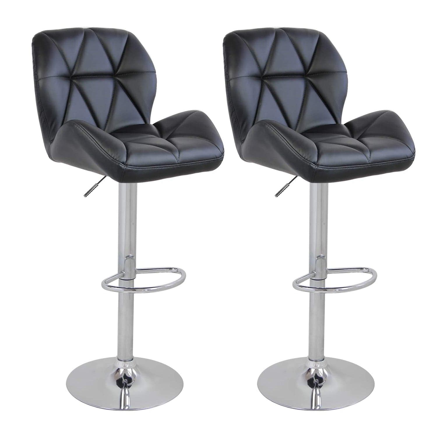 Elecwish Barstools Grid Black Set of 2 Bar Stools OW001