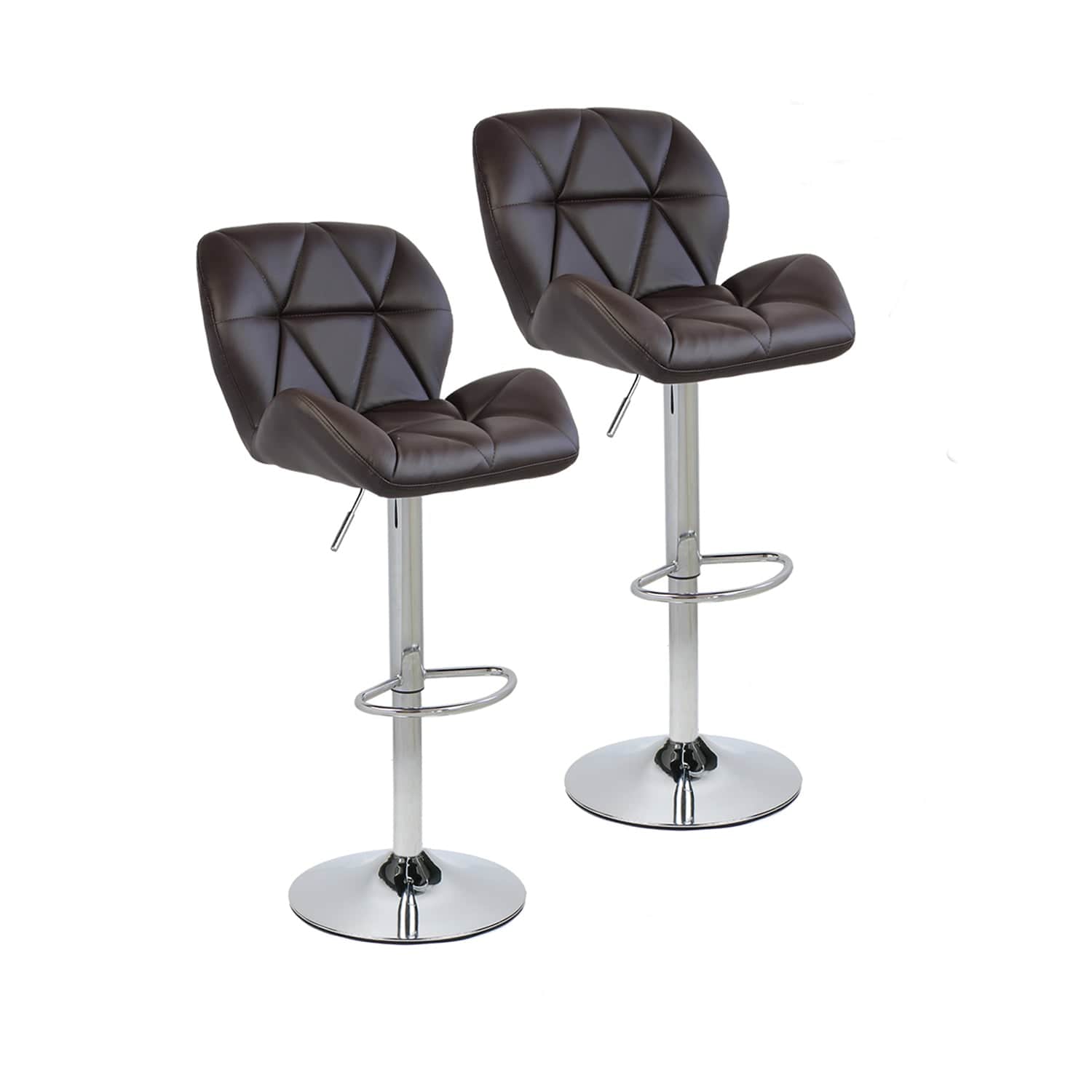 Elecwish Barstools Grid Brown Set of 2 Bar Stools OW001