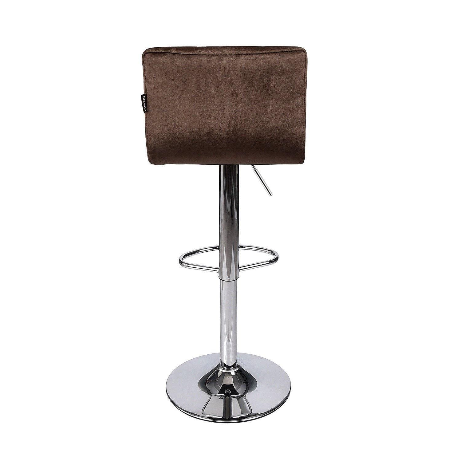 Back view of Set of 2 Deerskin Brown Bar Stools OW004