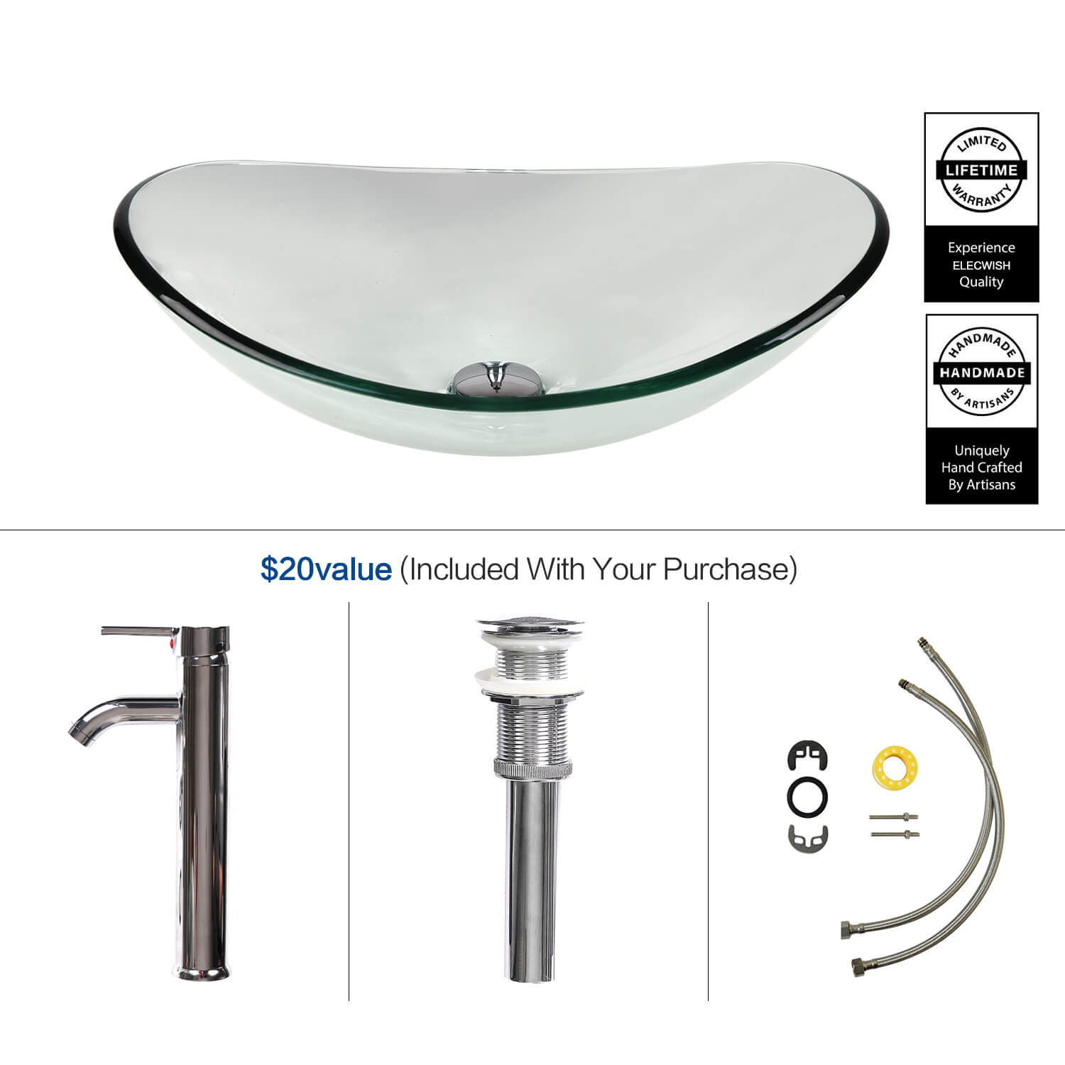 Elecwish boat clear sink BG007 parts