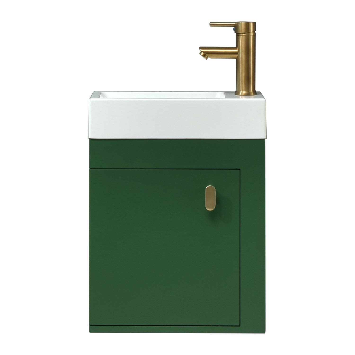 Elecwish Modern Green Lavatory Wall-Mounted Vanity Set BV1002